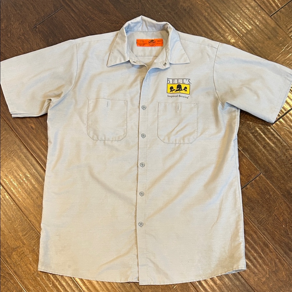 Men's Light Gray Bell’s Short Sleeve Work Shirt